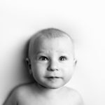 portrait photography black and white milestone white backdrop concord new hampshire studio