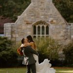 wedding photography bride and groom twirling kissing hugging alvirne memorial chapel new hampshire derry