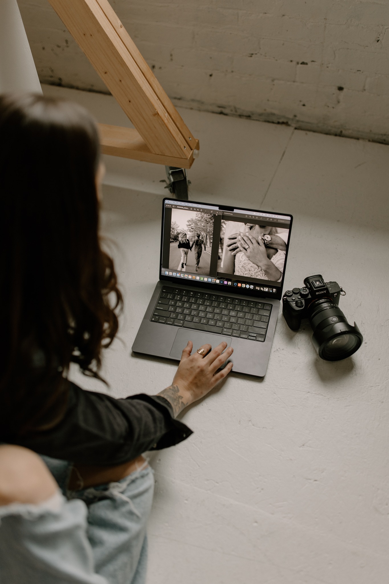 branding photography business portrait black and white solid backdrop social media professional work blur concord new hampshire