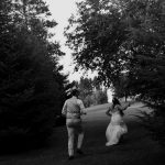 wedding photography coleman state park new hampshire bride and groom sitting in adirondack chairs on farmers porch sunset golden hour wedding dress dancing black and white