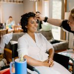 wedding photography bride getting ready hair and makeup hmua artist coleman state park wedding venue new hampshire