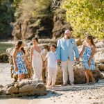 Bride and groom exchange vows during a beach wedding ceremony on Water Island, St. Thomas, USVI, surrounded by tropical ocean views.